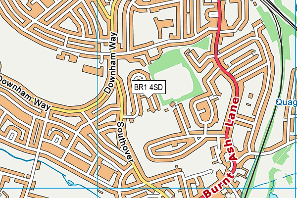 BR1 4SD map - OS VectorMap District (Ordnance Survey)