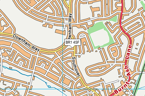 BR1 4SF map - OS VectorMap District (Ordnance Survey)
