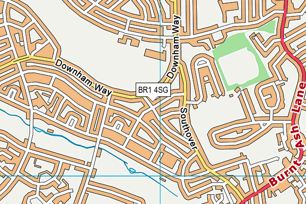 BR1 4SG map - OS VectorMap District (Ordnance Survey)