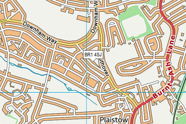 BR1 4SJ map - OS VectorMap District (Ordnance Survey)