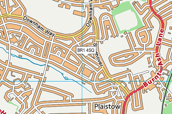 BR1 4SQ map - OS VectorMap District (Ordnance Survey)