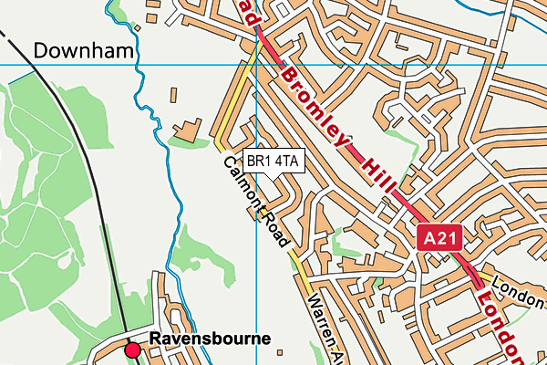 BR1 4TA map - OS VectorMap District (Ordnance Survey)