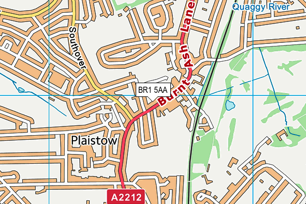 BR1 5AA map - OS VectorMap District (Ordnance Survey)