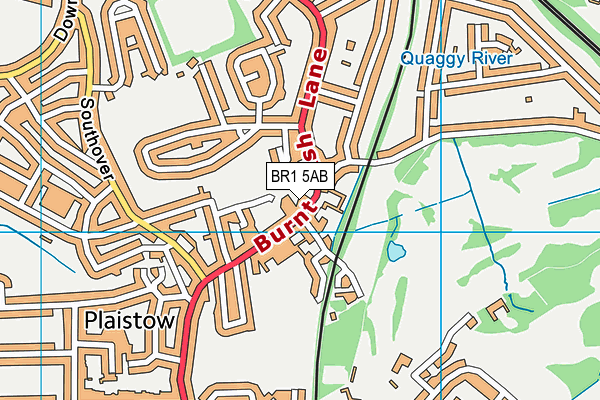 BR1 5AB map - OS VectorMap District (Ordnance Survey)