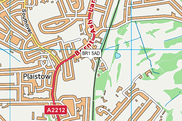 BR1 5AD map - OS VectorMap District (Ordnance Survey)