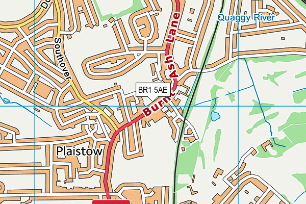 BR1 5AE map - OS VectorMap District (Ordnance Survey)