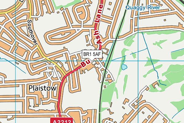 BR1 5AF map - OS VectorMap District (Ordnance Survey)