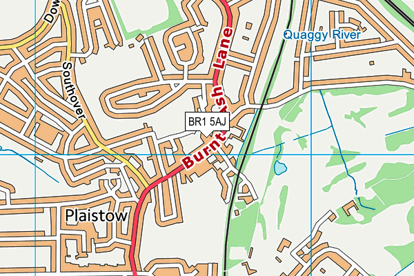 BR1 5AJ map - OS VectorMap District (Ordnance Survey)