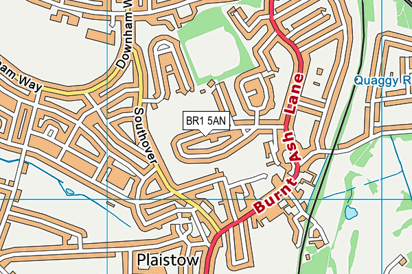 BR1 5AN map - OS VectorMap District (Ordnance Survey)