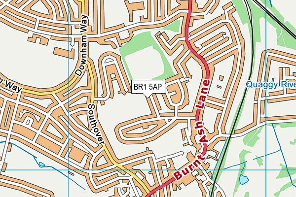 BR1 5AP map - OS VectorMap District (Ordnance Survey)