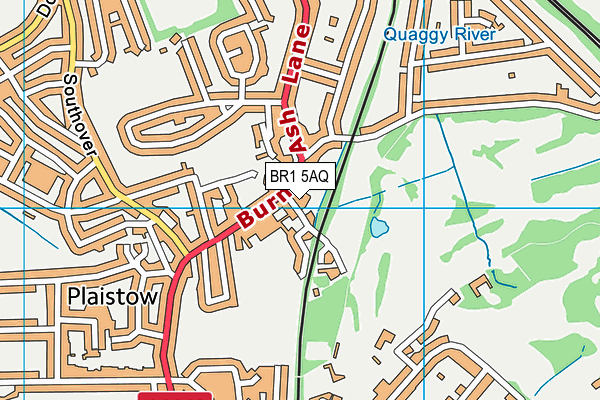 BR1 5AQ map - OS VectorMap District (Ordnance Survey)