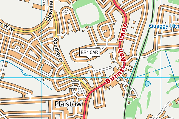 BR1 5AR map - OS VectorMap District (Ordnance Survey)