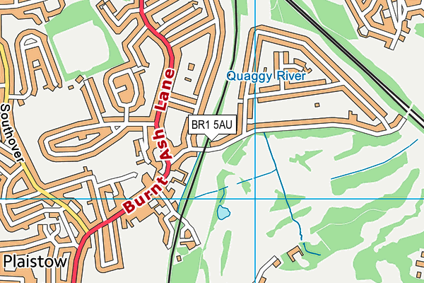 BR1 5AU map - OS VectorMap District (Ordnance Survey)