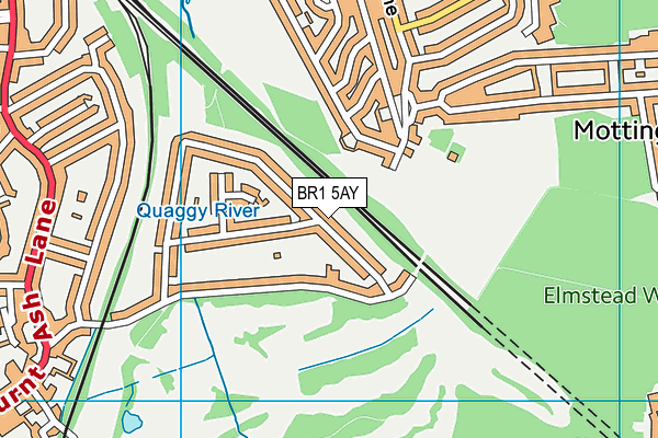 BR1 5AY map - OS VectorMap District (Ordnance Survey)