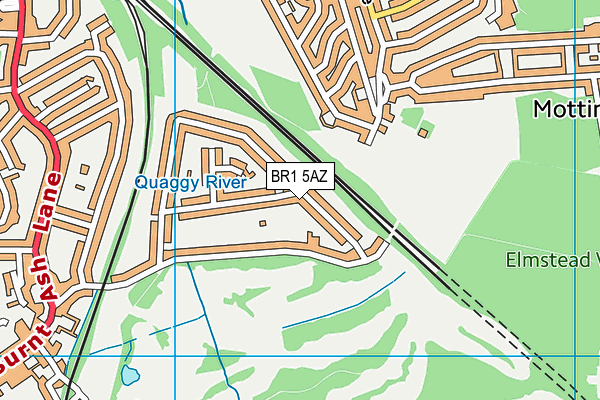 BR1 5AZ map - OS VectorMap District (Ordnance Survey)