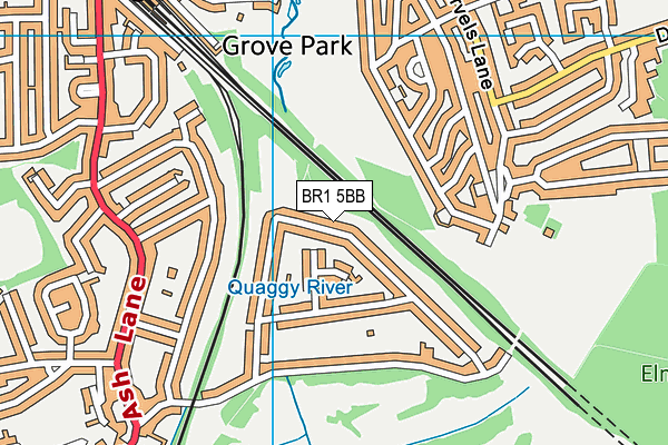 BR1 5BB map - OS VectorMap District (Ordnance Survey)