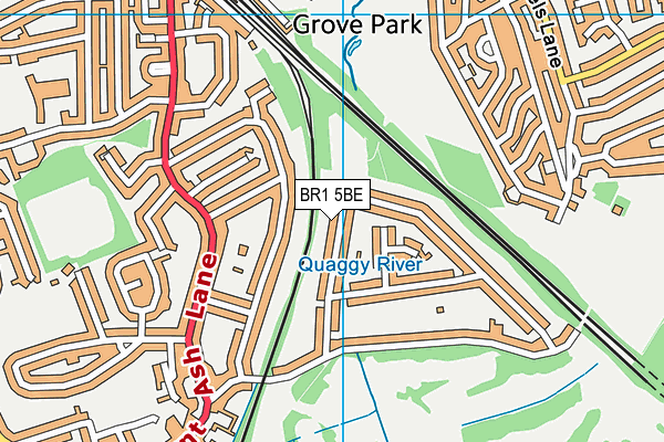 BR1 5BE map - OS VectorMap District (Ordnance Survey)