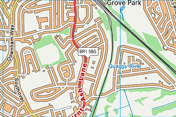 BR1 5BS map - OS VectorMap District (Ordnance Survey)