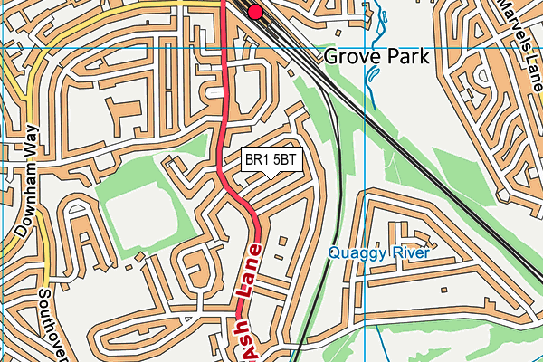 BR1 5BT map - OS VectorMap District (Ordnance Survey)