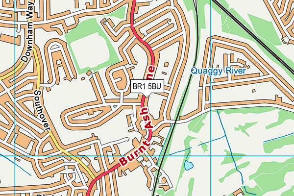 BR1 5BU map - OS VectorMap District (Ordnance Survey)