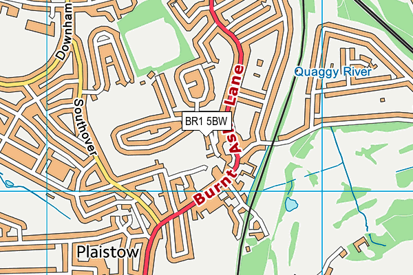 BR1 5BW map - OS VectorMap District (Ordnance Survey)