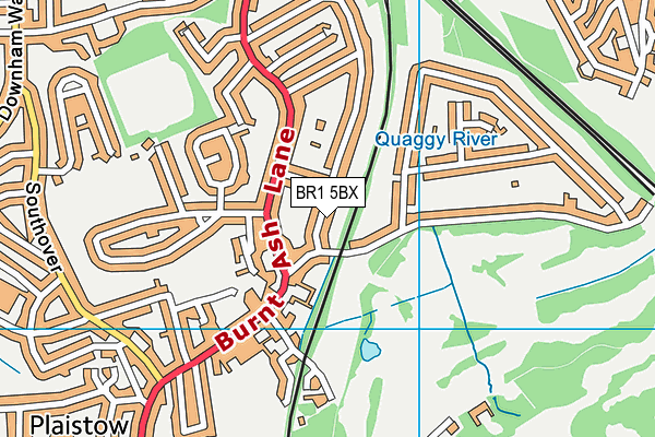 BR1 5BX map - OS VectorMap District (Ordnance Survey)