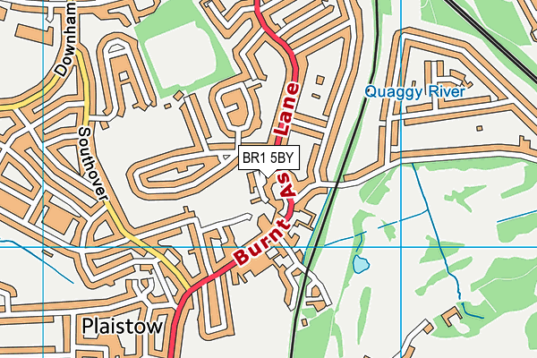 BR1 5BY map - OS VectorMap District (Ordnance Survey)