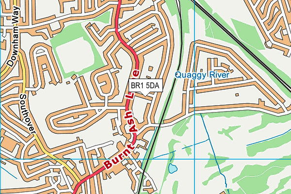 BR1 5DA map - OS VectorMap District (Ordnance Survey)