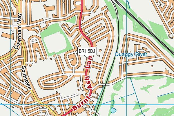 BR1 5DJ map - OS VectorMap District (Ordnance Survey)