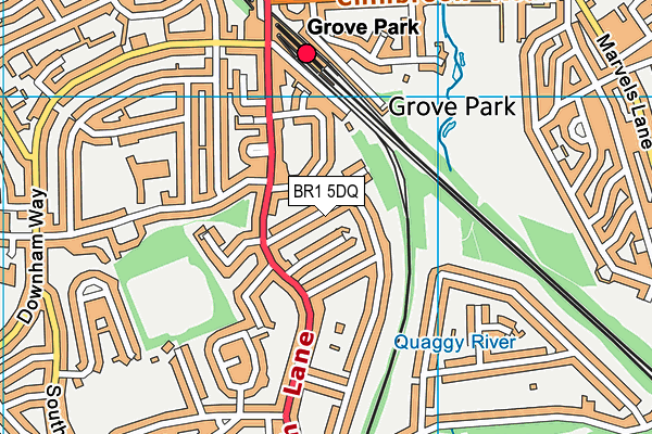 BR1 5DQ map - OS VectorMap District (Ordnance Survey)