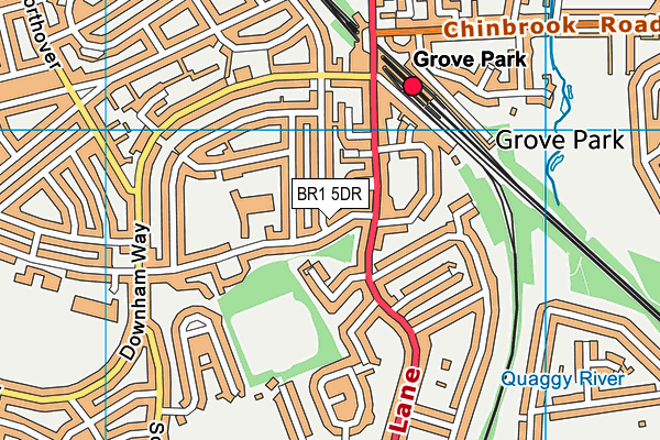 BR1 5DR map - OS VectorMap District (Ordnance Survey)