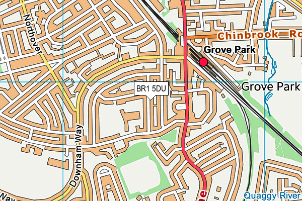 BR1 5DU map - OS VectorMap District (Ordnance Survey)