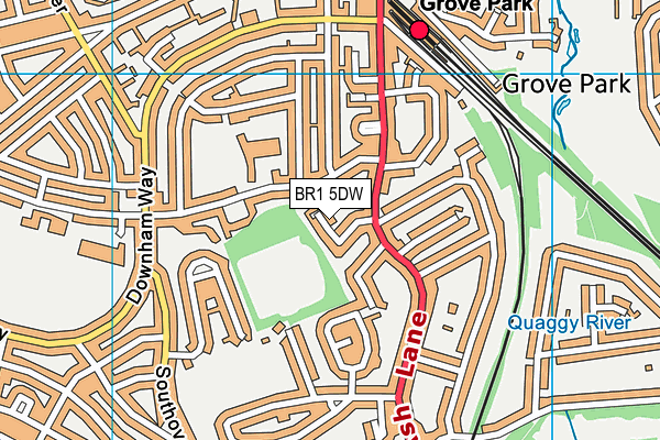 BR1 5DW map - OS VectorMap District (Ordnance Survey)