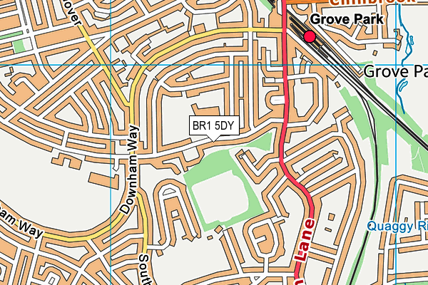 BR1 5DY map - OS VectorMap District (Ordnance Survey)