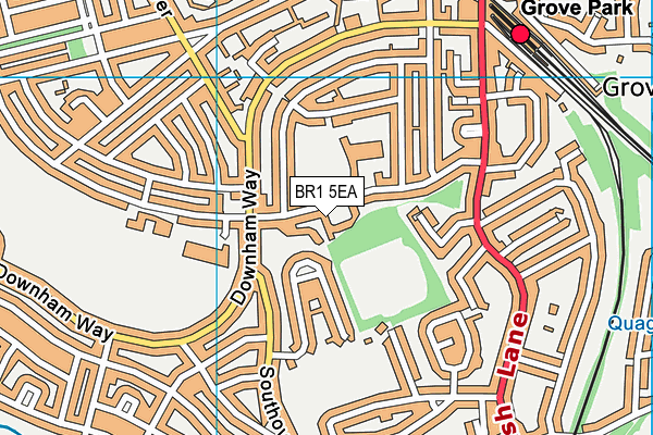 BR1 5EA map - OS VectorMap District (Ordnance Survey)