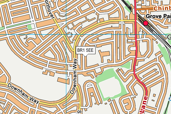 BR1 5EE map - OS VectorMap District (Ordnance Survey)