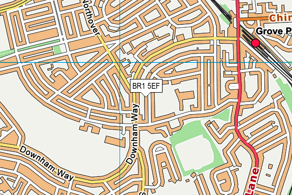 BR1 5EF map - OS VectorMap District (Ordnance Survey)