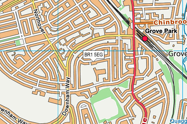 BR1 5EG map - OS VectorMap District (Ordnance Survey)