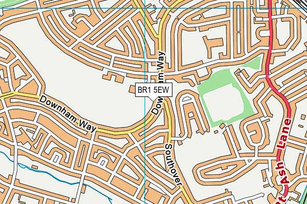 BR1 5EW map - OS VectorMap District (Ordnance Survey)