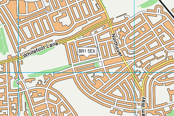 BR1 5EX map - OS VectorMap District (Ordnance Survey)