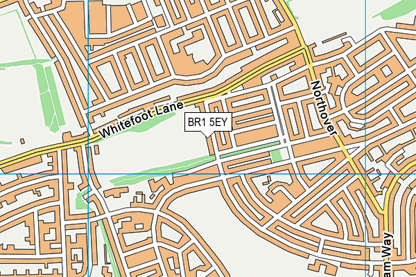 BR1 5EY map - OS VectorMap District (Ordnance Survey)