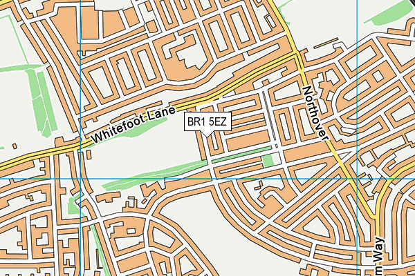 BR1 5EZ map - OS VectorMap District (Ordnance Survey)