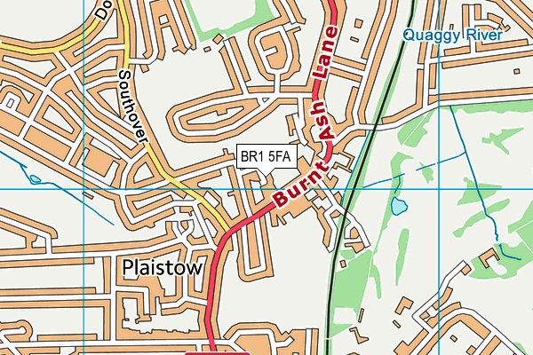 BR1 5FA map - OS VectorMap District (Ordnance Survey)