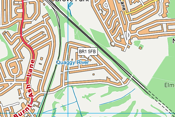 BR1 5FB map - OS VectorMap District (Ordnance Survey)