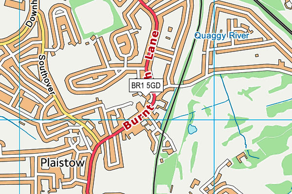 BR1 5GD map - OS VectorMap District (Ordnance Survey)