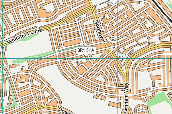 BR1 5HA map - OS VectorMap District (Ordnance Survey)