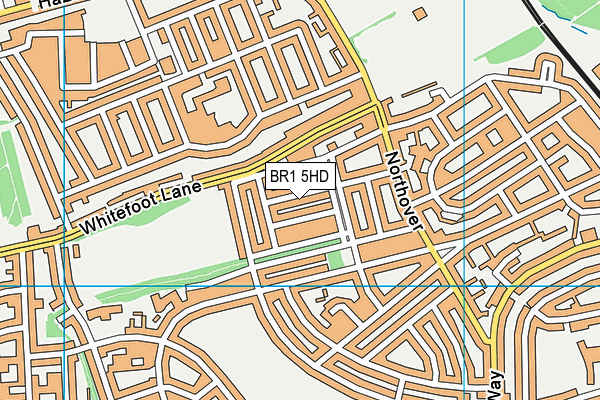 BR1 5HD map - OS VectorMap District (Ordnance Survey)