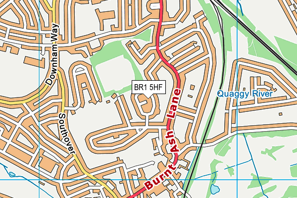 BR1 5HF map - OS VectorMap District (Ordnance Survey)