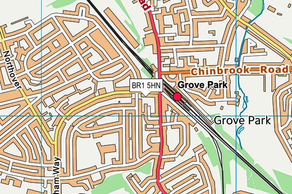 BR1 5HN map - OS VectorMap District (Ordnance Survey)