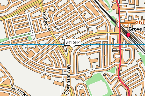 BR1 5HP map - OS VectorMap District (Ordnance Survey)